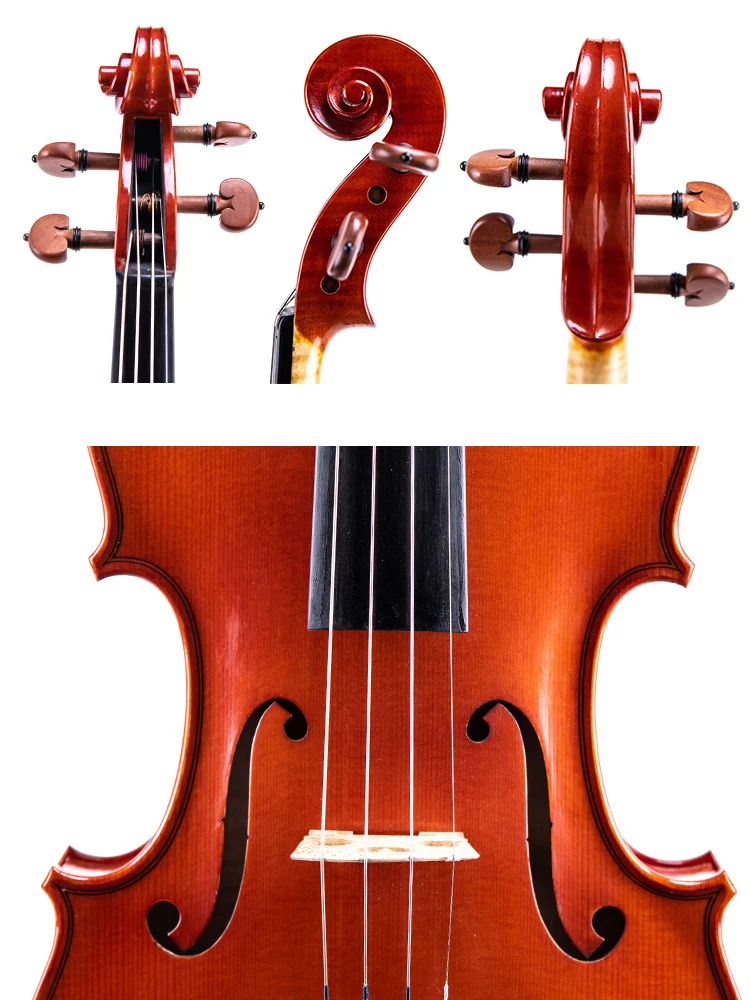 TaiShi Master 4/4 Violin!European wood! Antonio Stradivari Copy! Strong and Deep tone!Free Shipping