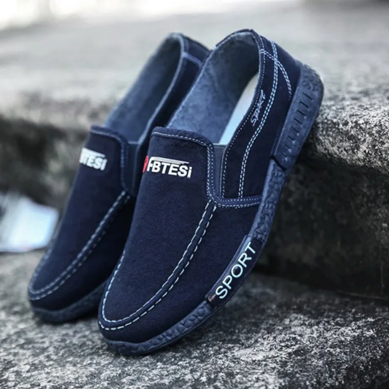 New Men Canvas Shoes Non-slip Comfortable Denim Shoes Sports Casual Fashion Breathable Men Sneakers Size 39-44