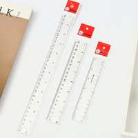 Transparent Plastic Ruler 6/8/12 Inch Standard/metric Rulers Straight Ruler Measuring Drawing For Student School Office Supplies 3