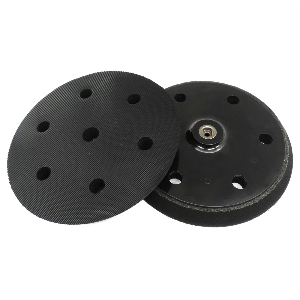 Almofada de lixamento para gancho e laço, ferramentas elétricas abrasivas, disco de lixamento, placa de apoio, 6 furos, 9 ", 210 mm