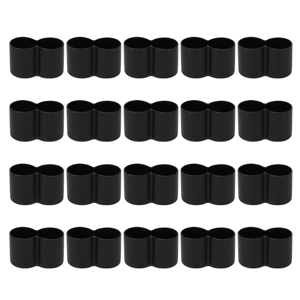 

20Pcs Double-Tube Furniture Chair Leg Caps Covers Tips Floor Protectors Plastic Table chair leg protector Furniture Legs Caps