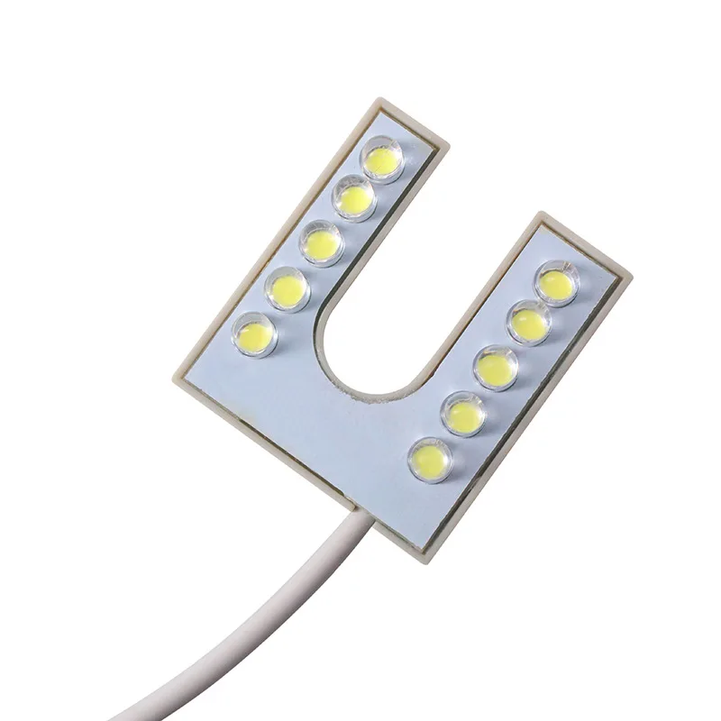 Imagem -05 - Gooseneck de Trabalho Flexível com Base Magnética para Máquina de Costura Luz Led Plugue ue e Eua 110265v