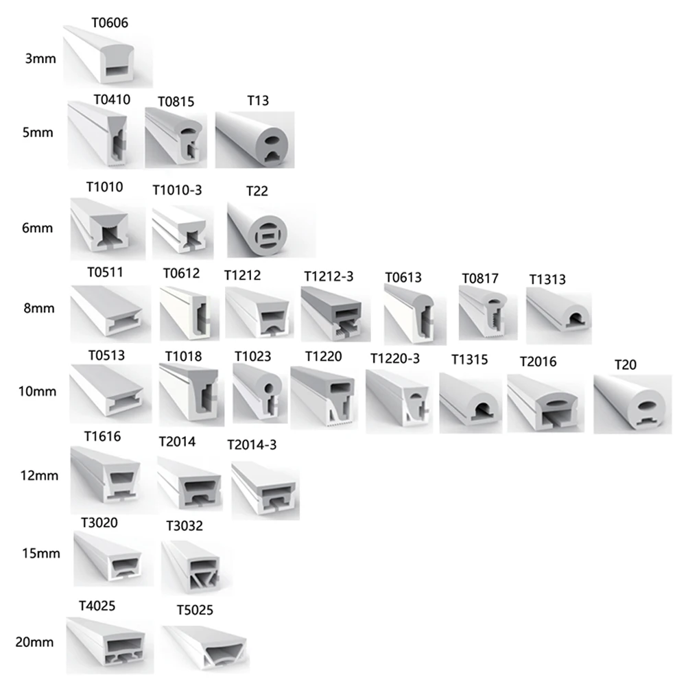 3mm 5mm 6mm 8mm 10mm WS2812B WS2811 SK6812LED Neon Rope Tube Silica Gel Flexible Strip Light Soft Lamp Tube IP67 Waterproof for