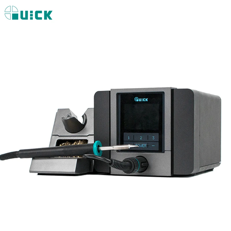 QUICK TS1200A stazione di saldatura per pistola ad aria calda originale per saldatura a pistola ad aria calda ferro elettrico 120W saldatura antistatica per strumenti di riparazione