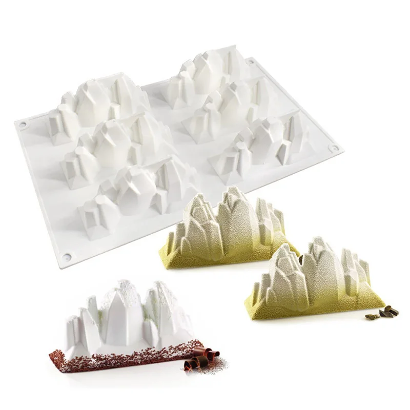 

3D Iceberg Mousse Sweet Cake Silicone Mold Baking DIY Ice Cream Snow Mountain Chocolate Ice Cube Mold Wholesale Drop Shipping