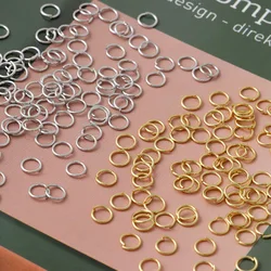 200pcs DIY Jewelry Findings Open Single Loops Jump Rings Split Ring for jewelry making Open Jump Rings Connectors Wholesale