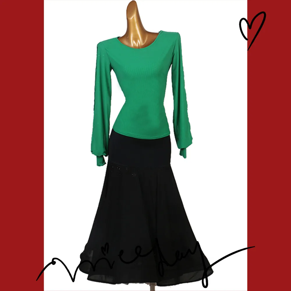 

Платье для бальных танцев foxtrot, Женская юбочка для танцев, синее бальное платье, MQ224 + S025