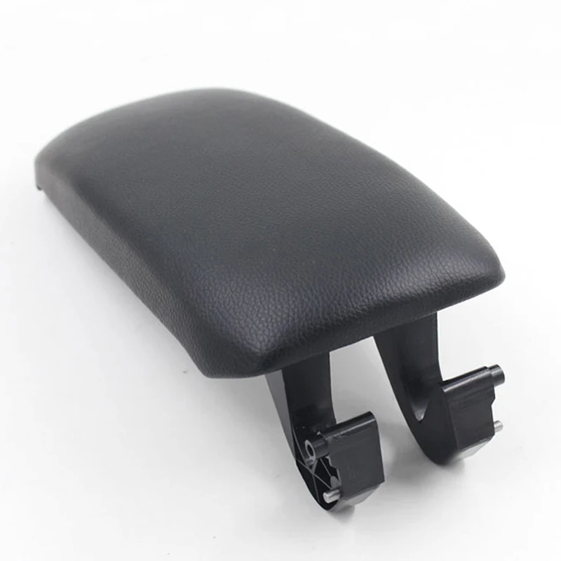 Black Beige Gray Leather Car Armrest Latch Cover Armrest Center Console Lid Cover For Audi A3 8P arm rest cap