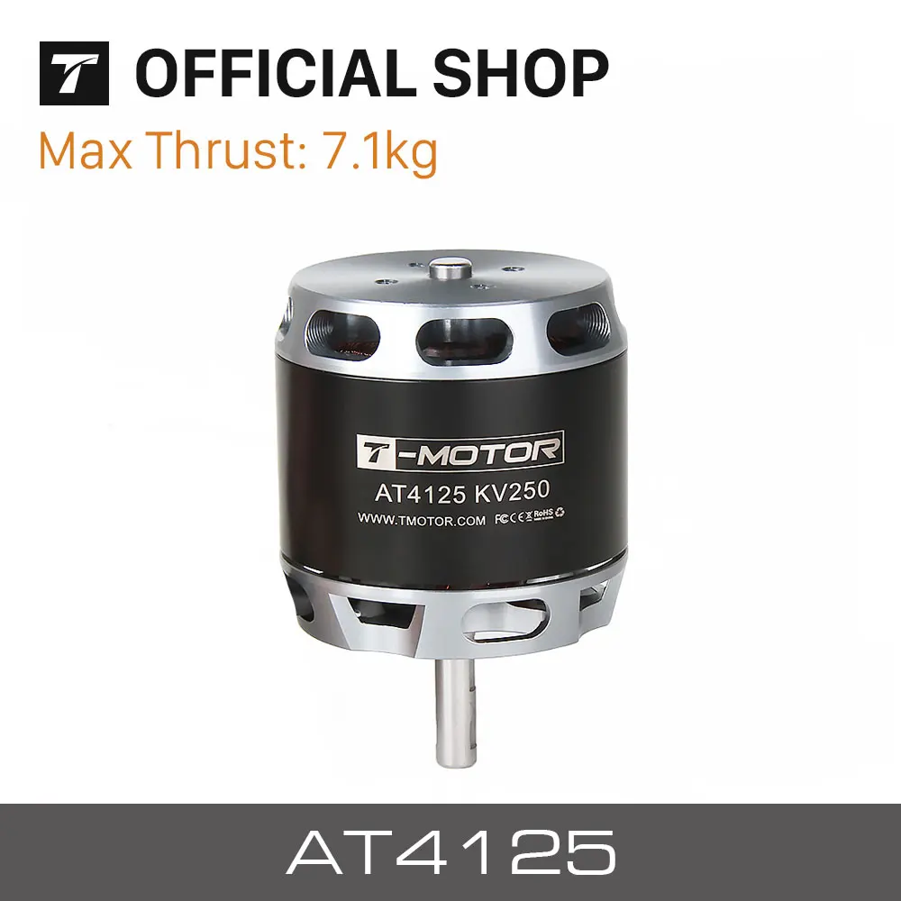 T-MOTOR AT4125 250kv 540kv Long Shaft Heavy lift drone motors rc aircraft model plane bldc motor for Fixed wing UAV