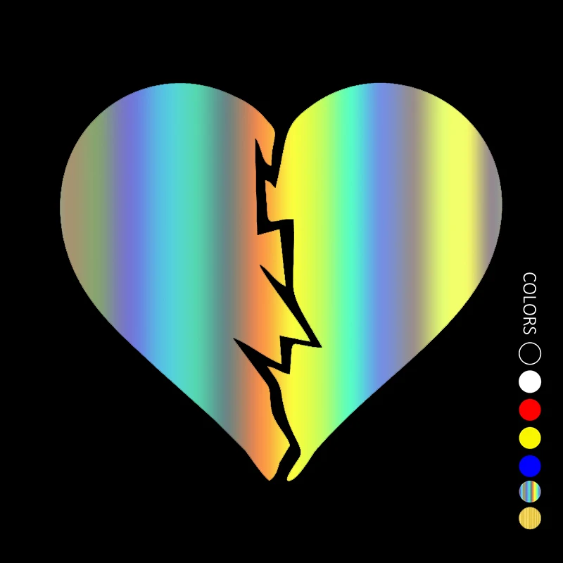 Personalize Your Car with A Broken Heart Decal Car Sticker Waterproof Car Styling Car Accessories Pegatinas Para Coche