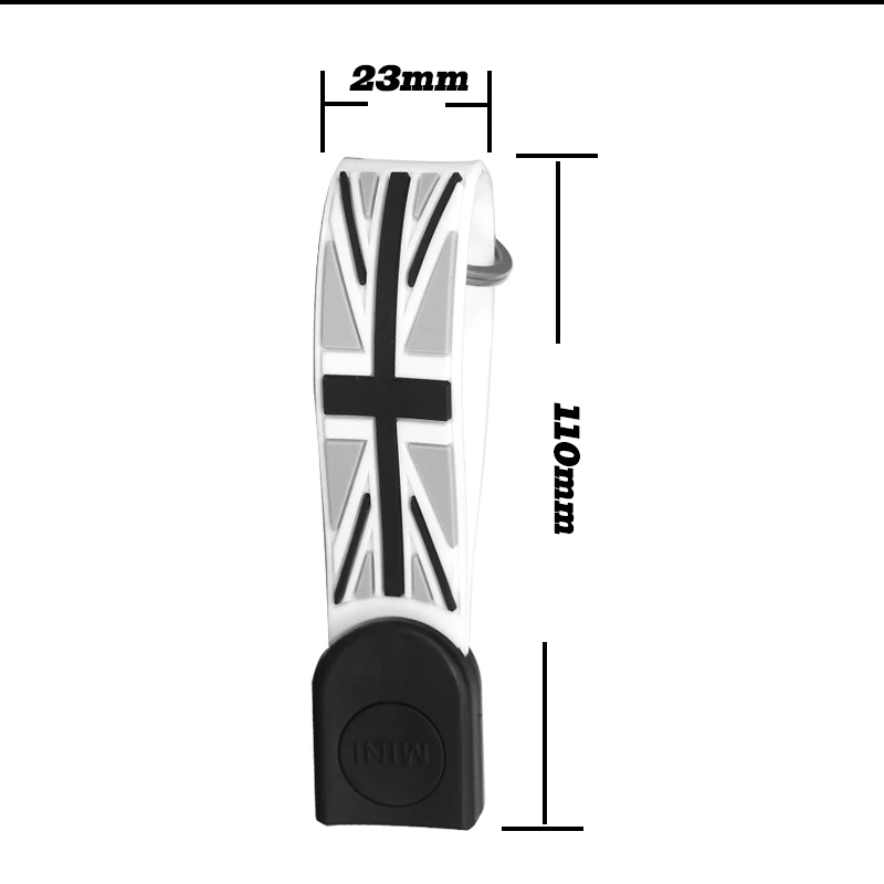 Gtinthebox 1PC  Union Jack Car Key Chain  Soft Silicone Strap with Keychain Ring Key Holder For Mini Cooper F54 F55 F56 F57 F60