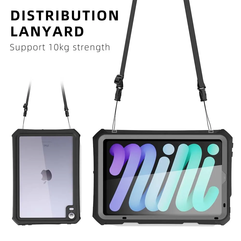 Waterproof Case for iPad Mini 6 2021 Full Coverage Swimming Diving Shockproof Cover for iPad Mini 6th 2021 Protective Shell Case