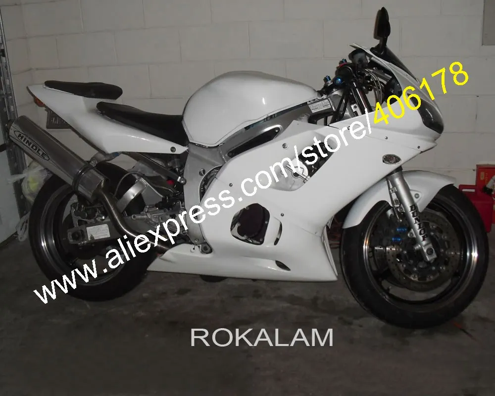 

Полностью белый для Yamaha YZF R6 1998-2002 YZF600 YZF-R6 YZFR6 98-02 комплект обтекателей ABS (литьё под давлением)