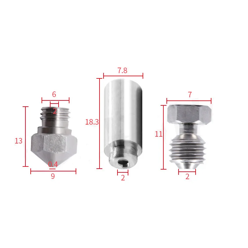 3D printer accessories 1.75 consumable nozzle micro MK10 all metal hotend conversion kit pipe