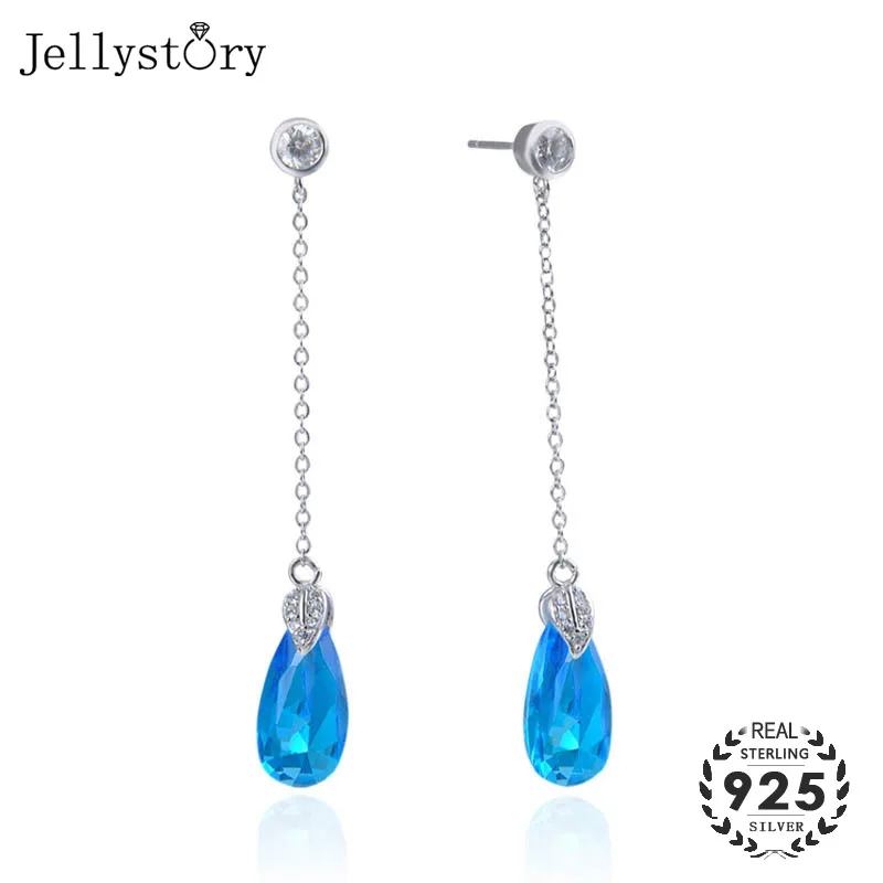 

Женские серьги из серебра 925 пробы с сапфировым камнем