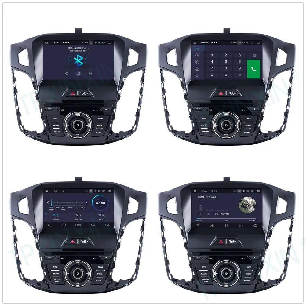 For Ford Focus 2012-2014 Android 10 Carplay Radio Player Car GPS Navigation Head Unit Car Stereo CD DVD WIFI DSP BT