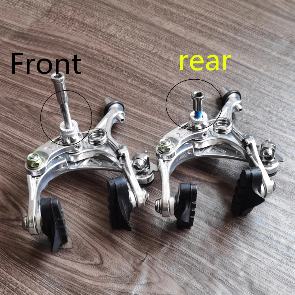 2022New Bicycle V-Brake Racing Road Dual Pivot Bike Aluminum Side Pull Caliper Brake Front Rear Brake 44-57mm