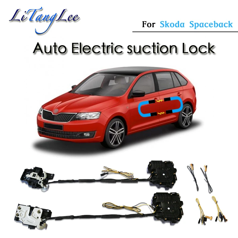 

Car Soft Close Door Latch Pass Lock Actuator Electric Absorption Suction Silence Closer For Skoda Rapid 2013~2019