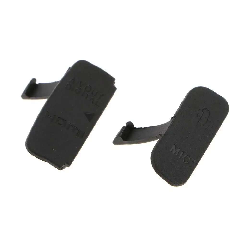 Cubierta de goma de interfaz para Canon EOS 600D, tapa de puerto USB, Protector de tapa de puerta, Material plástico, pieza de reparación, accesorio de cámara, 2 uds.