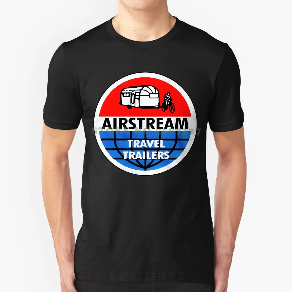 Vintage Airstream Travel Trailers Decal T Shirt-Campings , Rv , Woody , Hot Rod Tshirt Hipster Cool O Neck Tops Coat Tops