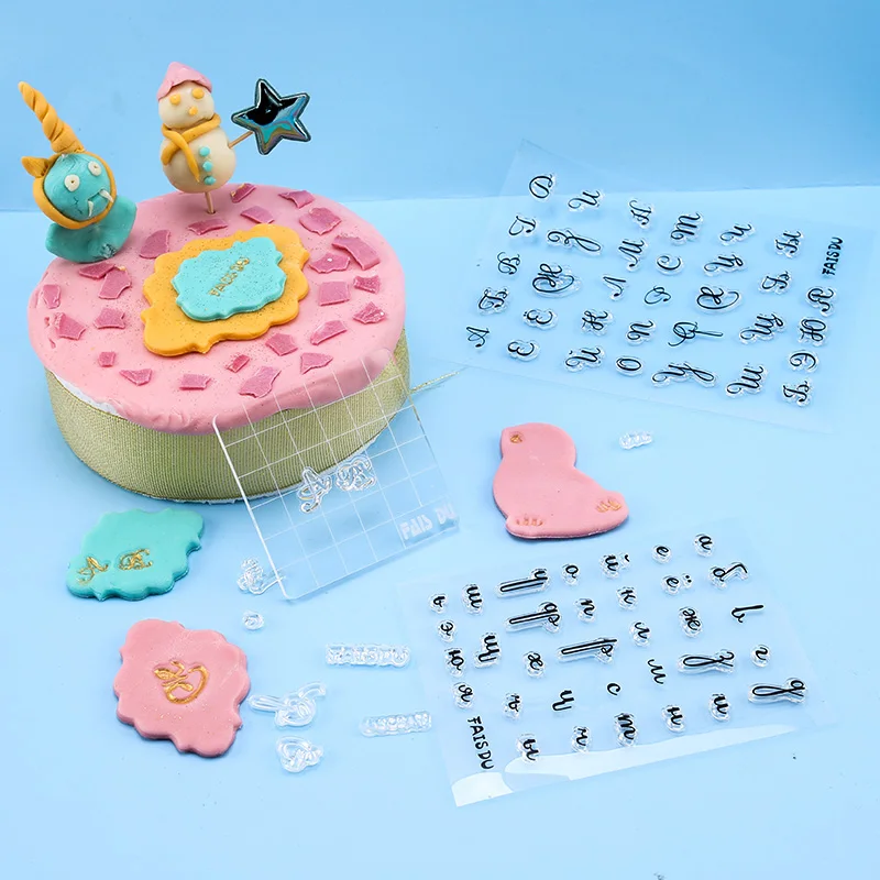 Stamps for Cookies Letters Cake Sweet Letters Stamp Fondant Embossing DIY Alphabet Cutter Pastry Accessories Decorating Tools