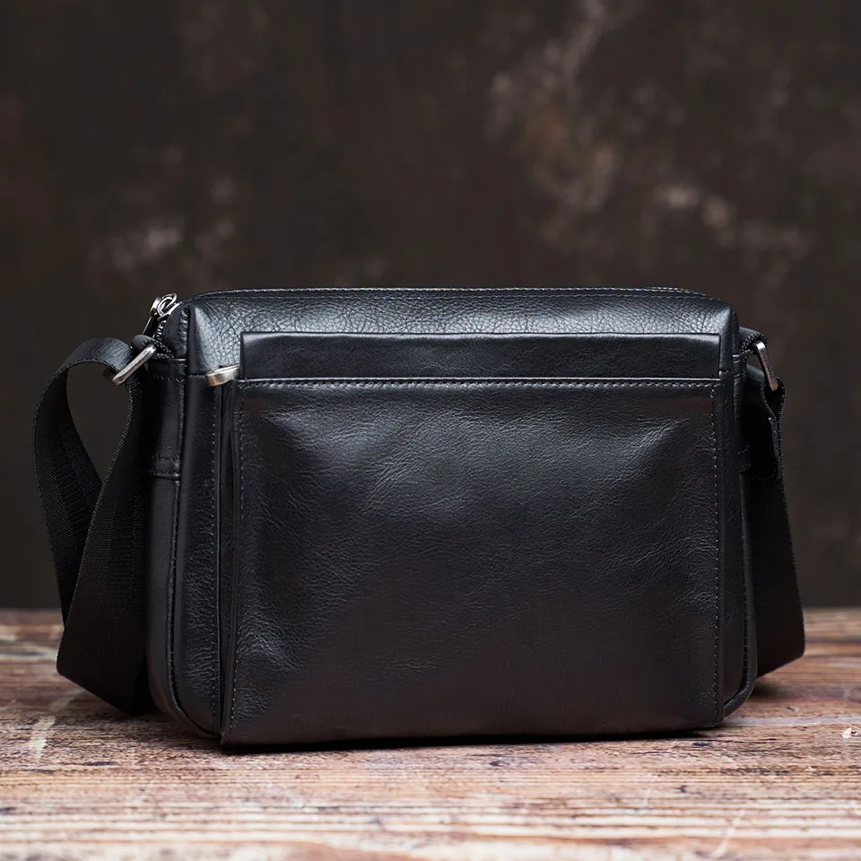 NUPUGOO Casual männer Schulter Tasche Aus Echtem Leder Mode-Trend Messenger Original Kleine Crossbody Zipper Tasche Für 9,7 Zoll Ipad – Detail 7