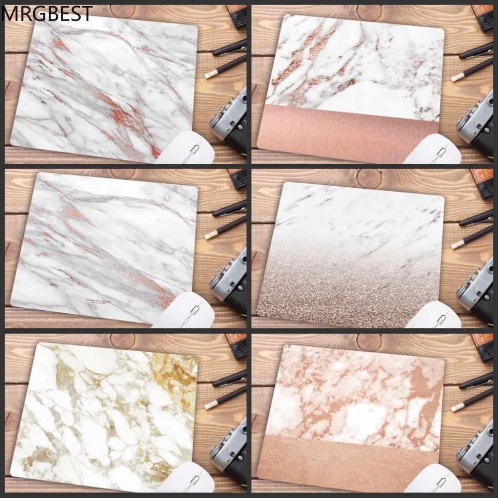 

MRGBEST Marble Desktop Pad Mousepads Office Gaming Setup Computer Small Size 18X22CM Mouse Mat keyboards Desk Mat Mouse Carpet