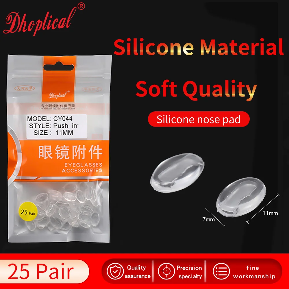 (25 pair) PVC Nose Pad Push In Eyewear part Accessories for eyeglasses By dhoptical