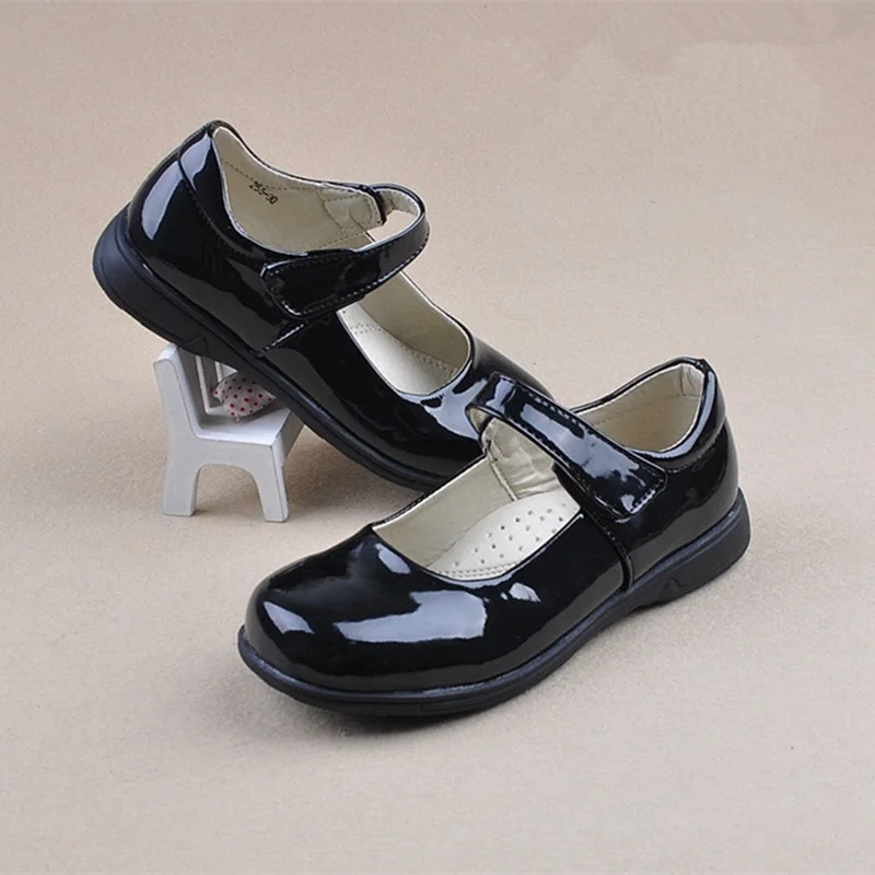 Girls Patent Leather Shoes Children Student Single Shoes Kid School Black Leather Shoes Classic Performance Shoe