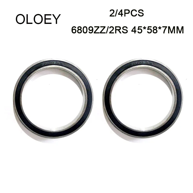 

2/4pcs 6809-2RS 6809ZZ ZZ RS RZ 2RZ Deep Groove Ball Bearings 45 x 58 x 7mm With Corrosion Resistance And High Quality