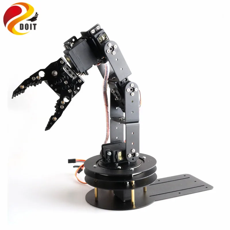 SZDOIT 新しい 6 軸アルミ合金ロボットアーム、教育競技用 6 サーボ付き多機能ロボット