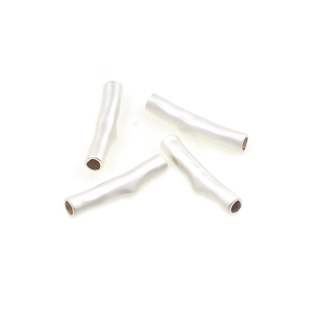 Long Curved Bend Tube Copper Connector Beads For Bracelet Necklace DIY Jewelry Making
