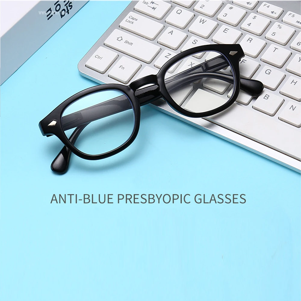 

CLARA VIDA Blue Light Blocking Retro Ultralight Frame for Women Resin Spring Legs Reading Glasses +1.0 +1.5 +2.0 To +4.0