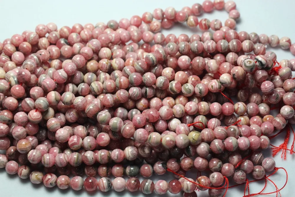 1 strands  natural  Rhodochrosite Round Loose Beads 15\