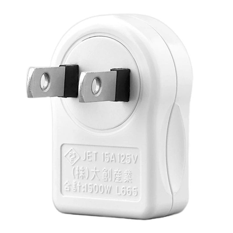 Power Extension Adapter 2-Prong 2 Outlets 90 Degree Angled Plug Adapter and Power Inverter