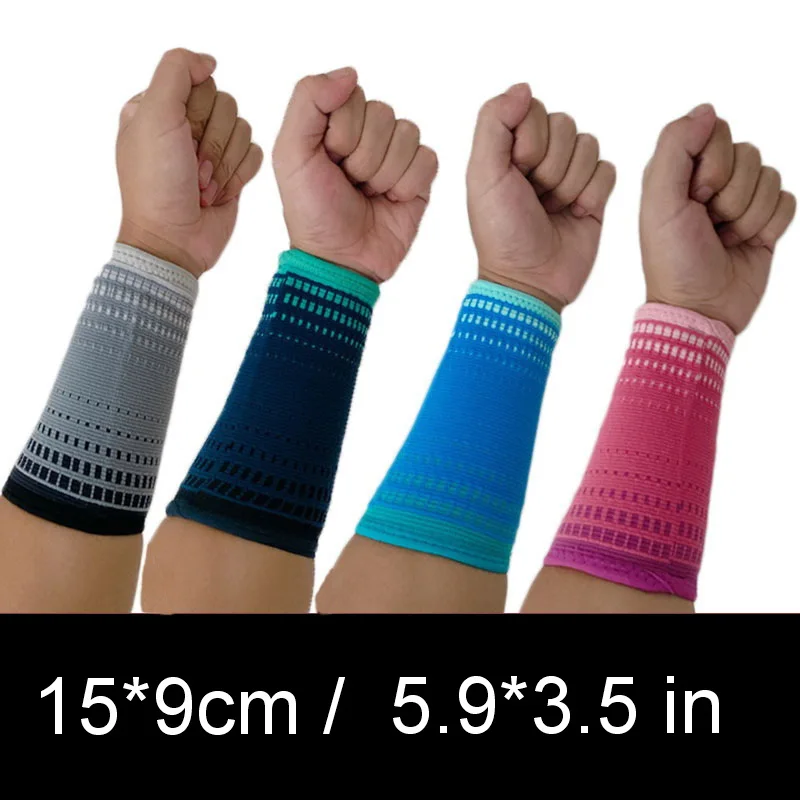15*9cm nylonowa elastyczna szyna nadgarstka do siatkówki koszykówka ochrona cieśni nadgarstka Sport nadgarstek tenis ochraniacz na rękę wsparcie