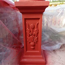 Concrete Roman Pillar Pedestal Mold, GRC Plain &Multi Functional Classic Seat, Garden Fence Enclosing Wall, 30cm /11.81in Dia