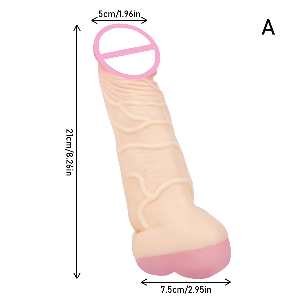 Realistic Big Penis Soft Dildo Huge Dick Erotic Phallus Reusable Penis Enlargers Pussy Cup Dildos Three Uses Sex Toys Unisex