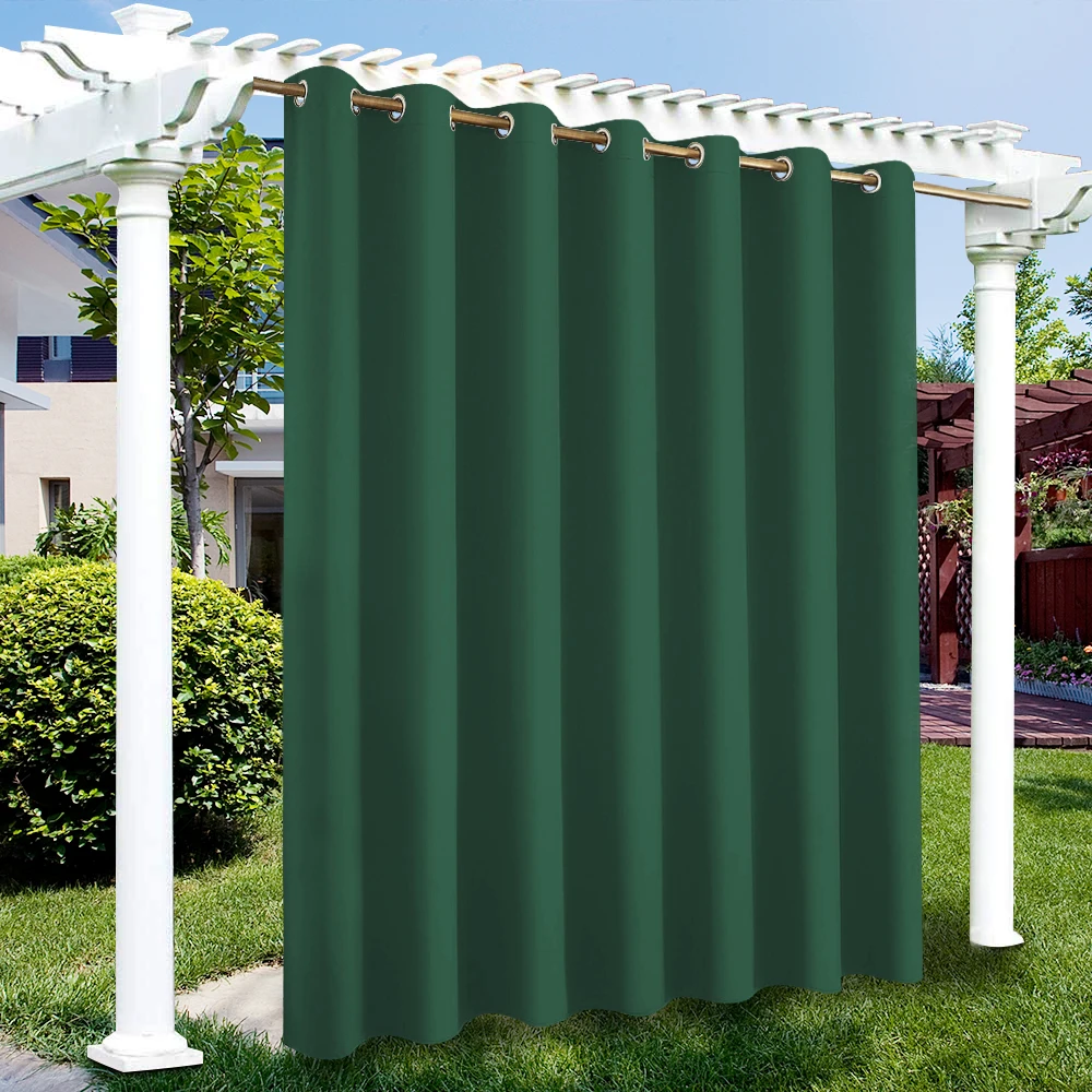 Patio Curtains Outdoor Extra Wide Curtain Waterproof Thermal Insulated Curtain for Outdoor Open-air Film Porch Gazebo Pergola