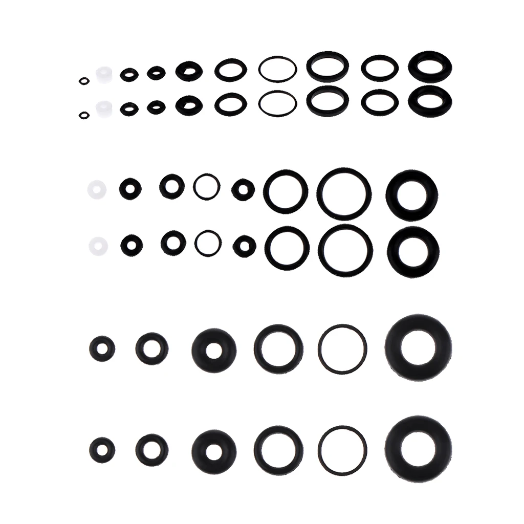 6 Sets Black O- Rubber Seals Suitable For Airbrush Internal Sealing