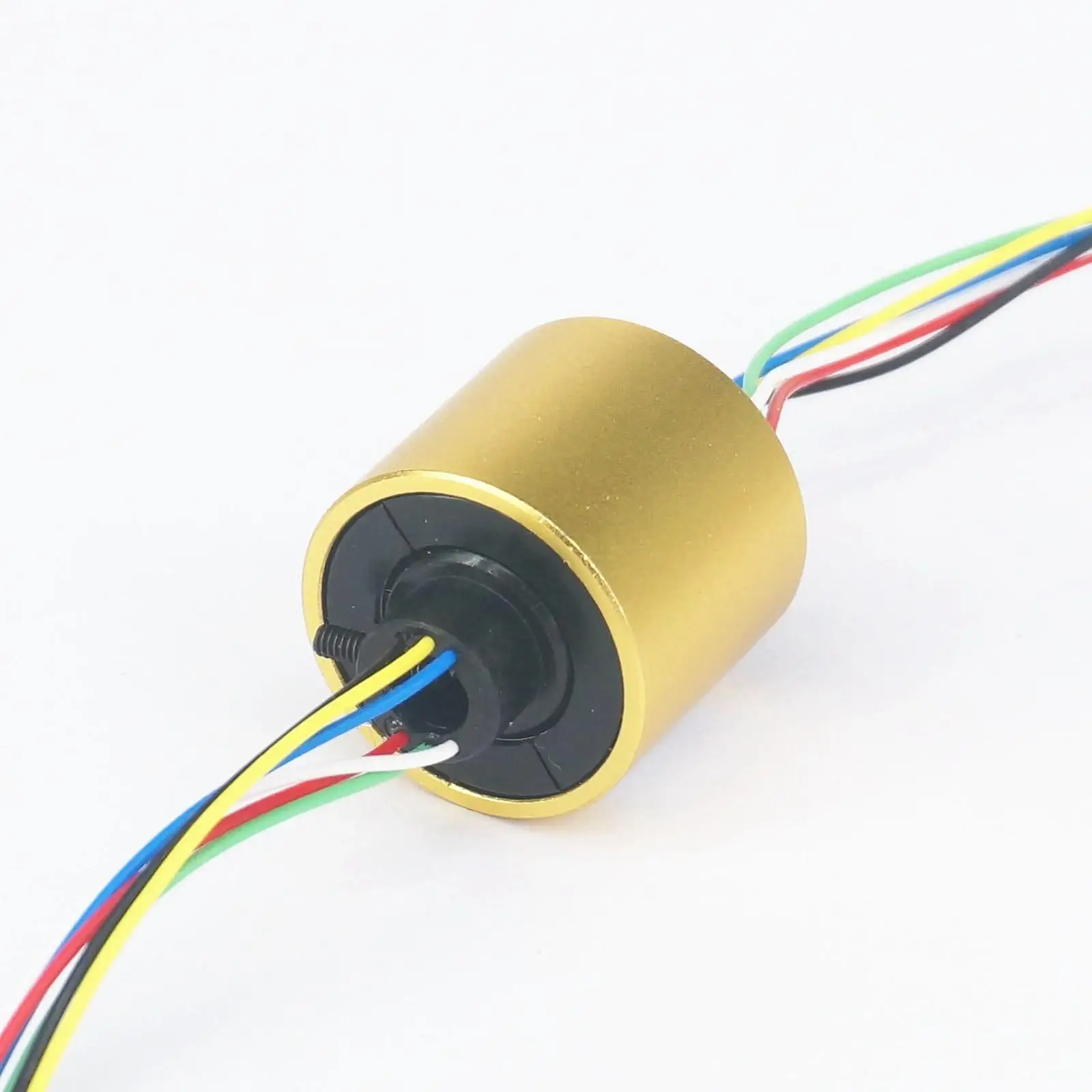 10mm Hole 33mm OD 6 Wires 5A 250Rpm Capsule Slip Ring Alloy Case For Monitor Robotic Wind Power Generator