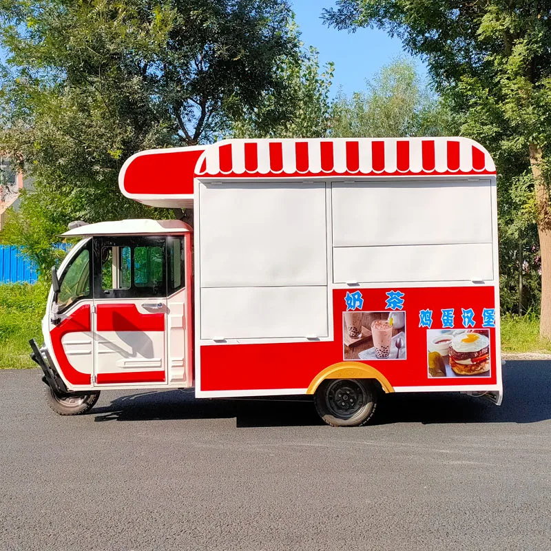 2020 New Design Motorcycle Food Ice Cream Cart Trailer Street Icecream Snack Cart