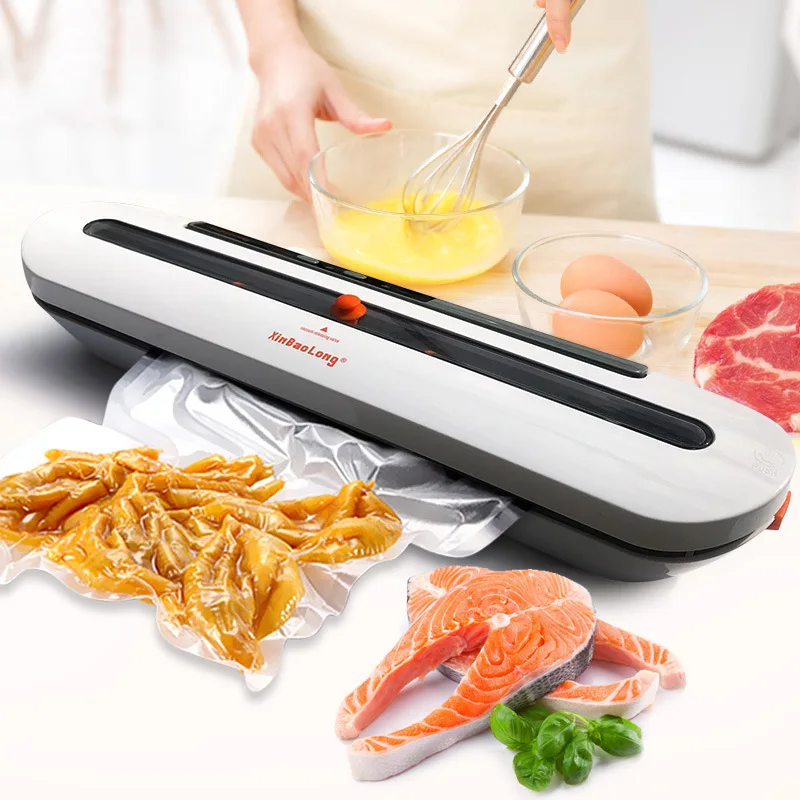 Electric Vacuum Sealer Machine Automatic Food Vacuum With 10pcs Food Saver Bags Household Packaging Machine 220V/110V