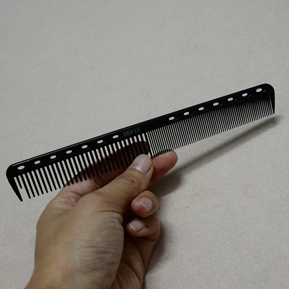 Pente de cabelo profissional, resistente ao calor, corte médio, pente de carbono, escova antiestática, ferramenta de estilo de barbeiro