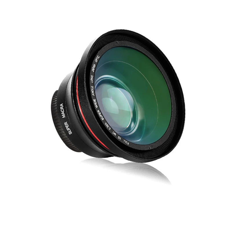 ORDRO Wide Angle Lens for 4K Video Camcorder Lens 1080p Full HD Camera 37mm 0.39X Lens with Macro Portion Video Recording