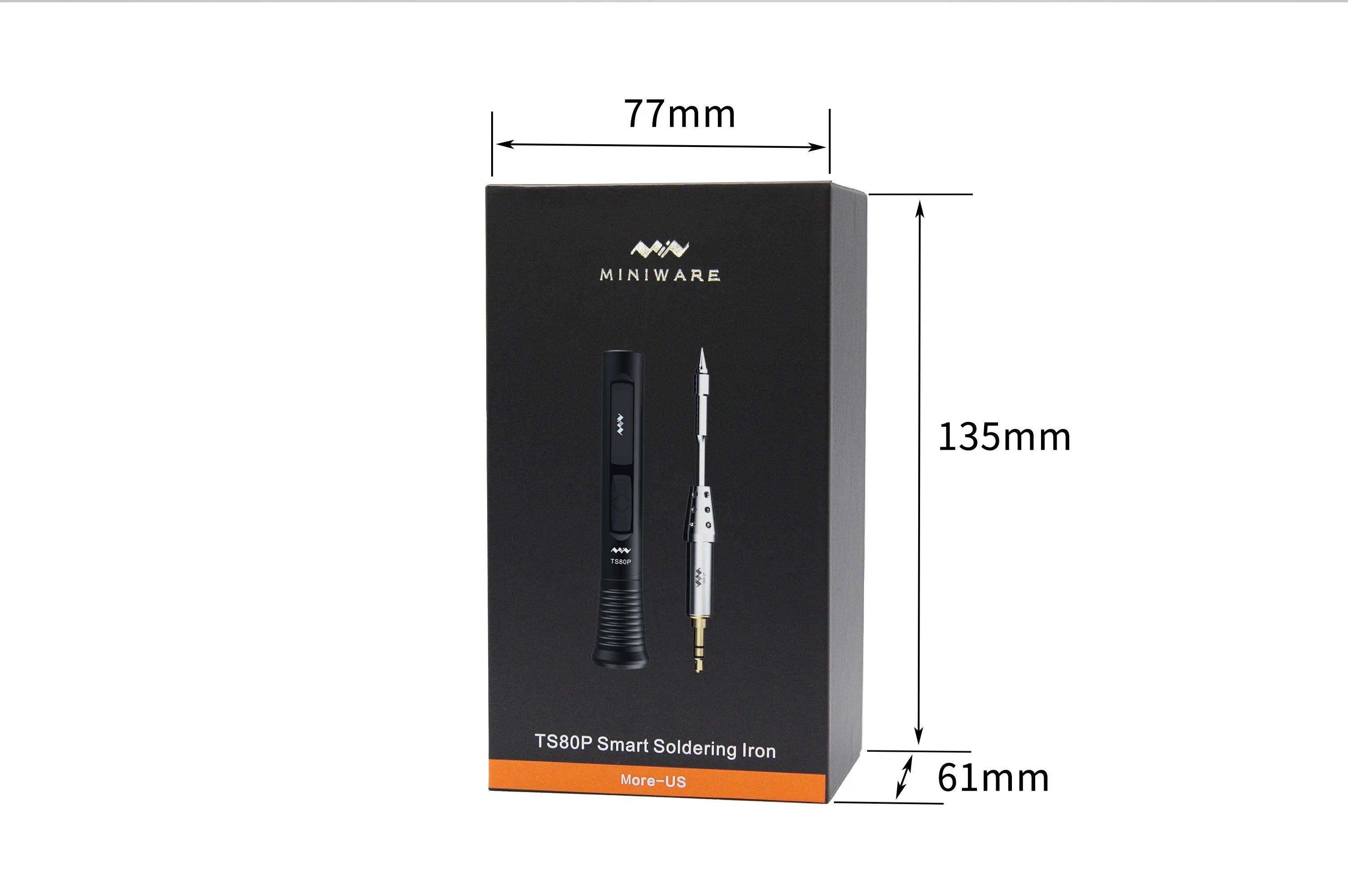 TS80P Soldering Iron Mini Smart Portable Digital Soldering Iron Tool Adjustable Temperature OLED Display With 30W Original Power