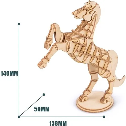 Robotime 3D Puzzle Horse Wood