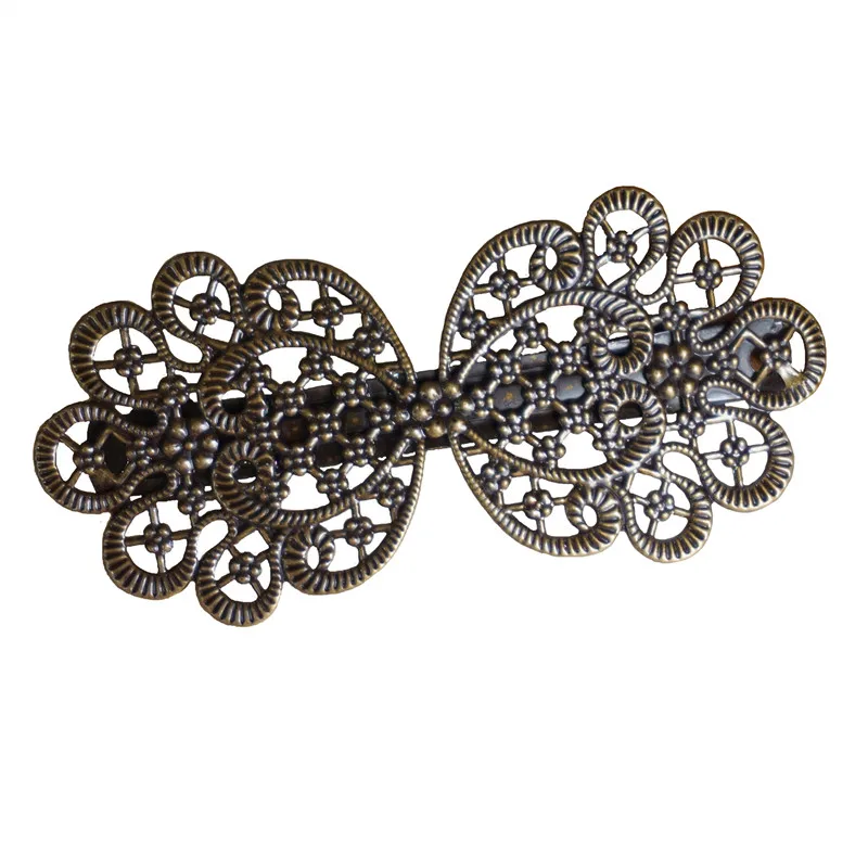 Kadın için Metal saç tokası Vintage firkete Barrette saç aksesuarları Tiara Hairgrip