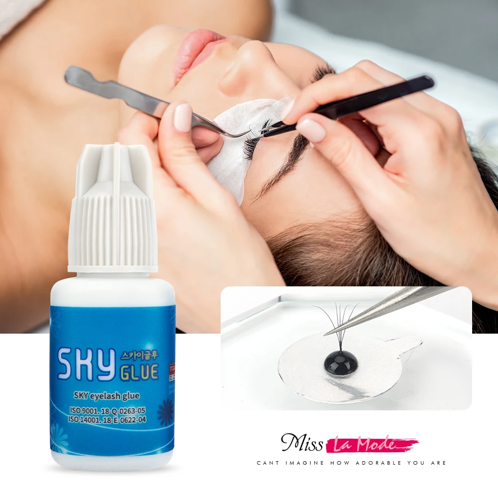 

Sky Eyelash Extension Glue Fast Drying Eyelash Black Glue Eyelashes Professional glue From Korea Last Over 6-7Weeks