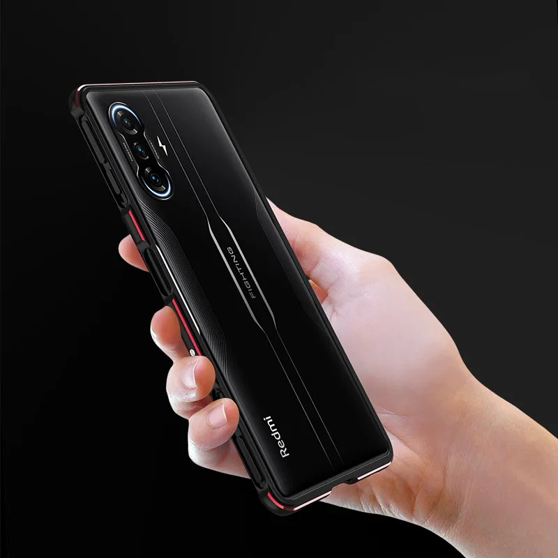 Aluminum metal bumper Frame Slim Cover phone case For Xiaomi POCO F3 GT 5G Game case